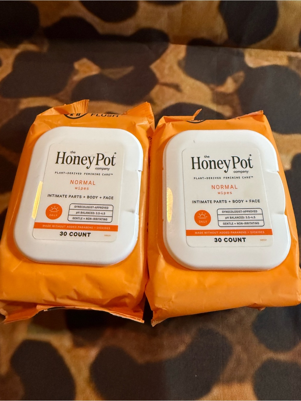 The Honey Pot Normal Feminine Wipes - Orange